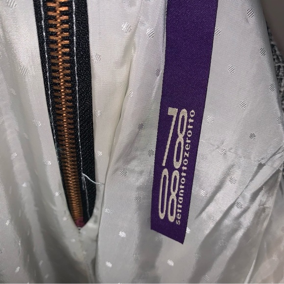 Settantotto Zerotto Gray and Black Fit and Flare Mini Dress S - Picture 3 of 9